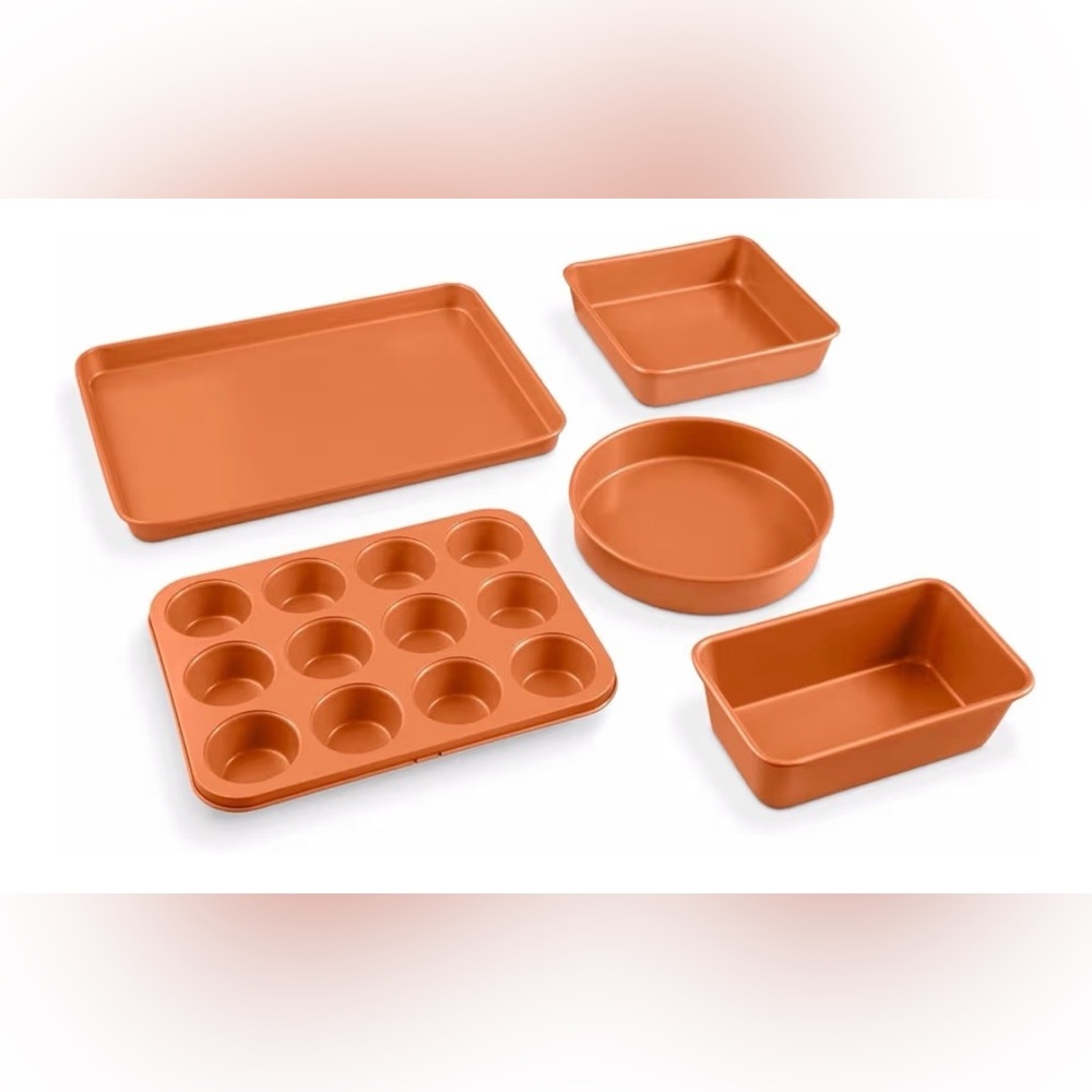 Gotham Steel 5 Piece Nonstick Copper Ultimate Bakeware Set Brown